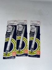 3X Uni KURU TOGA ADVANCE .5mm mechanical pencil White Maintain the Sharper Edge
