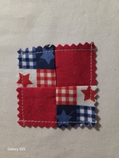 Pocket Prayer Quilt,Handmade,Cross,Christian,Americana,Stars,Stripes