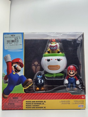 #ad Jakks Pacific Mario Bowser Jr Clown Car Nintendo Figures 3 Pack Bundle $99.99