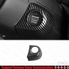 For Ford Ranger 2023-2024 ABS Carbon Fiber One-Click Startup Button Cover Trim