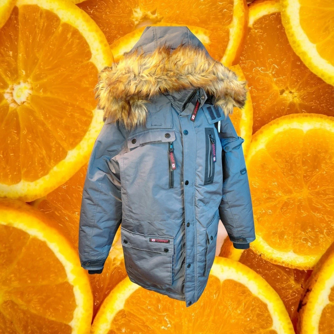 Canada Weathergear Mens Gray Heavy Winter Parka Jacket Faux Fur Hood XL image 15