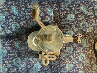 Vintage Hand Crank Grinding Wheel 66 3 Sharpening Stone Portable Clamp