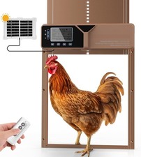 Large Automatic Chicken Coop Door - Solar, Battery Powered Chicken Door - Timer