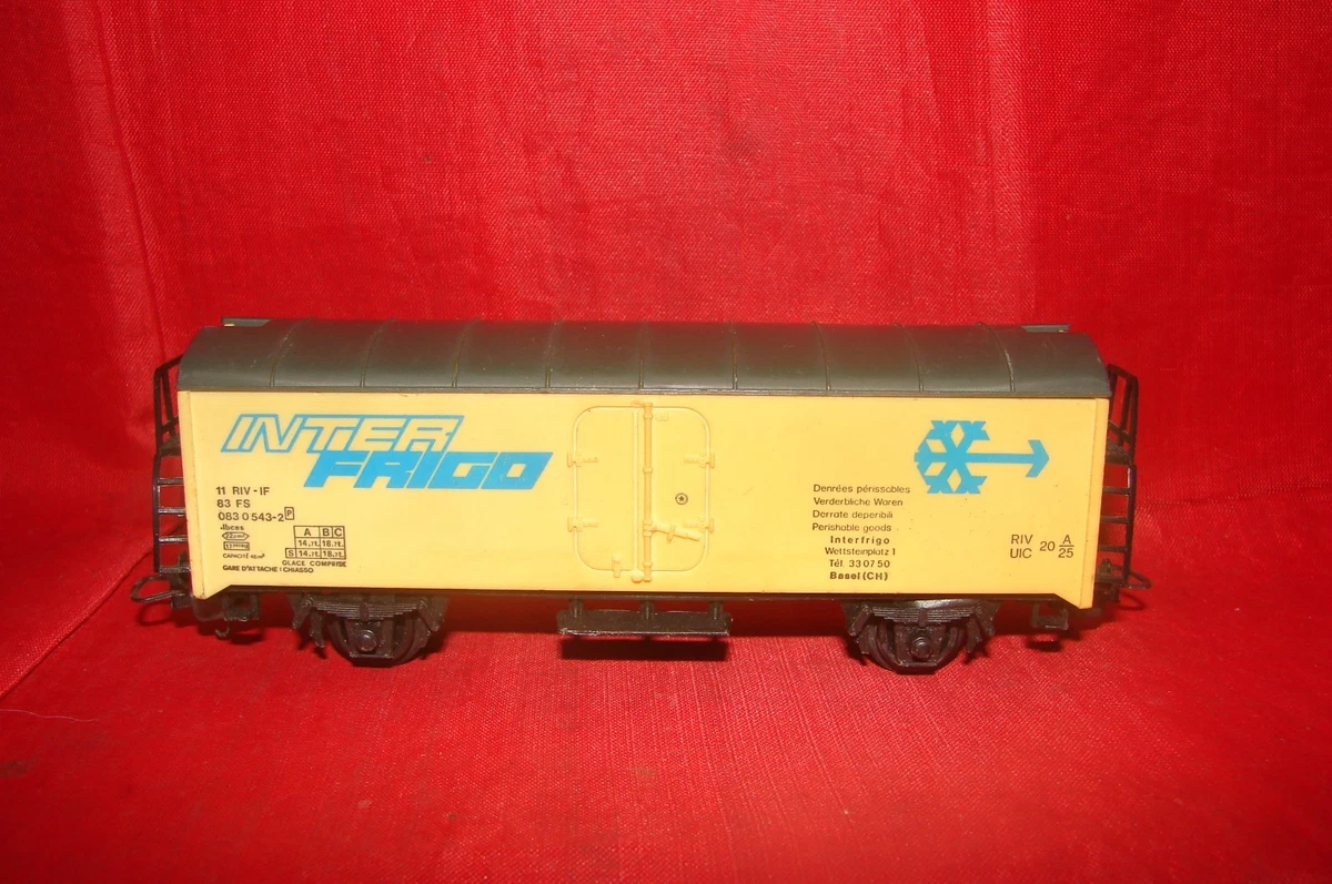 Lima HO Wagon Porte Auto 3 Essieux Train Marchandise Vintage Modelisme