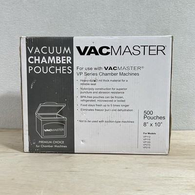 Vacmaster Vacuum Chamber Packaging 8 x 10 Pouches 3-Mil 500 Per Case Sealed
