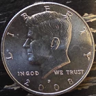 JFK HALF DOLLAR - 2008 P - VERY LOW MINTAGE - NIFC - BU - FREE SHIPPING