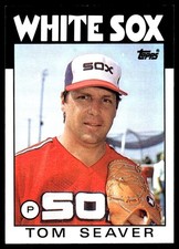 Tom Seaver 1986 Topps #390 Chicago White Sox FREE SHIPPING AutographDen
