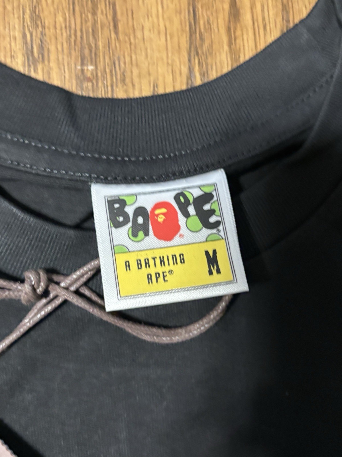 A Bathing Ape Black Ape Head Plaid Logo Graphic Men's Short Sleeve T-Shirt M thumbnail 2