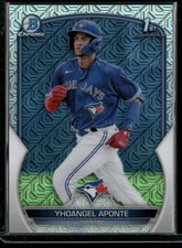 2023 Bowman #BCP-110 Yhoangel Aponte Chrome Prospects Mojo Refractors