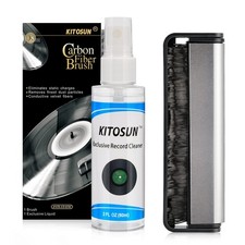 Record Cleaning Kit Record Cleaner Fluid 30ml and Anti-Static Carbon Fiber Re...