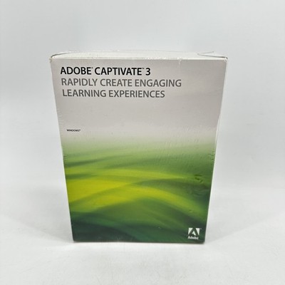 Adobe Captivate 3 Software for Windows New Sealed Box Training eLearning CD OEM