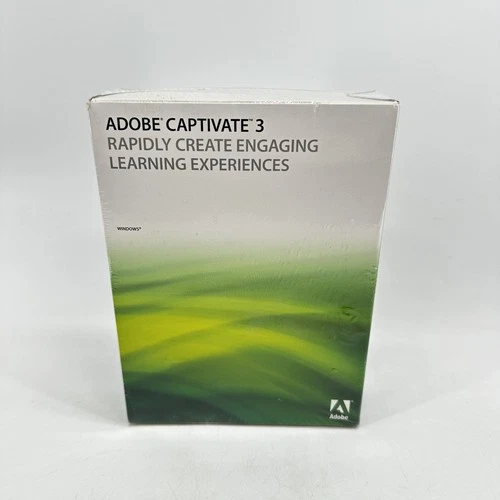Adobe Captivate 3 Software for Windows New Sealed Box Training eLearning CD OEM