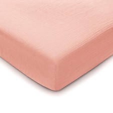 100 Muslin Cotton Fitted Crib Sheet - Soft, Standard Breathable Crib Sheet...