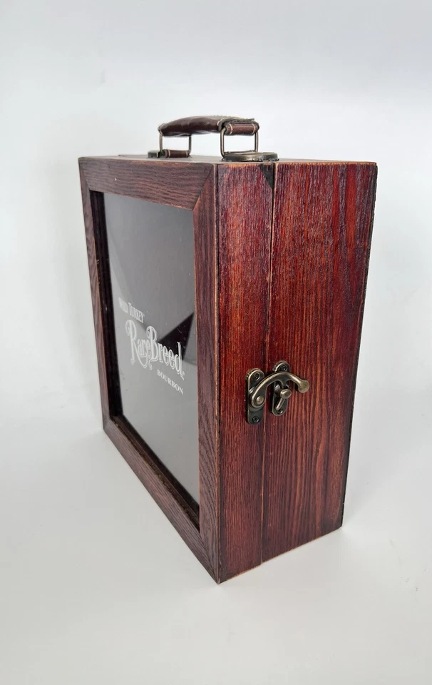 Caja de plexiglás de madera para exhibición de whisky bourbon de raza rara de pavo salvaje hombre cueva Foto 2 de 4