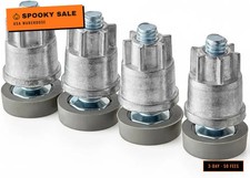 Adjustable Zinc Leveling Feet for Wire Shelving - 4 Pack Heavy-Duty Shelf Foot L