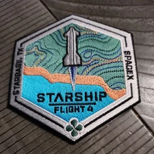 SPACEX -STARSHIP TEST FLIGHT -4 SUPER HEAVY- Mission Authentic Employee PATCH
