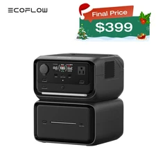 EcoFlow 858Wh Portable Power Station River 3 Plus with EB600 Extra Battery