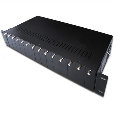 DIGITUS 14-Slot Medienkonverter-Gehäuse für 19-Zoll-Rack - Neu OVP