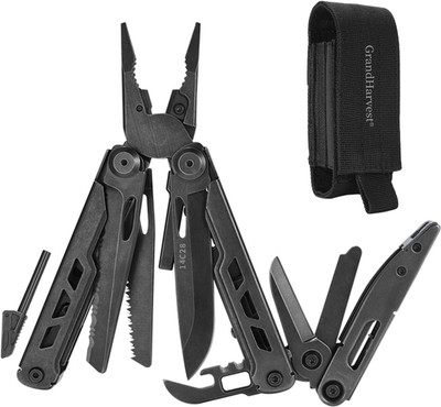 Professional Multitool, Large Folding Scissors, Multifunction Pliers, Folding Kn
