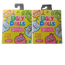 Lot Of 2 Suprise Ugly Dolls Artist Series - Surprise Plush Fun Facts New Sealed