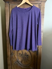 Fresh Produce Women’s XS/S Purple Knit L/S Lightweight Pullover Sweater USA MADE