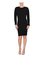 RACHEL RACHEL ROY Womens Black Back Cut Outs Pullover Sweater Dress L