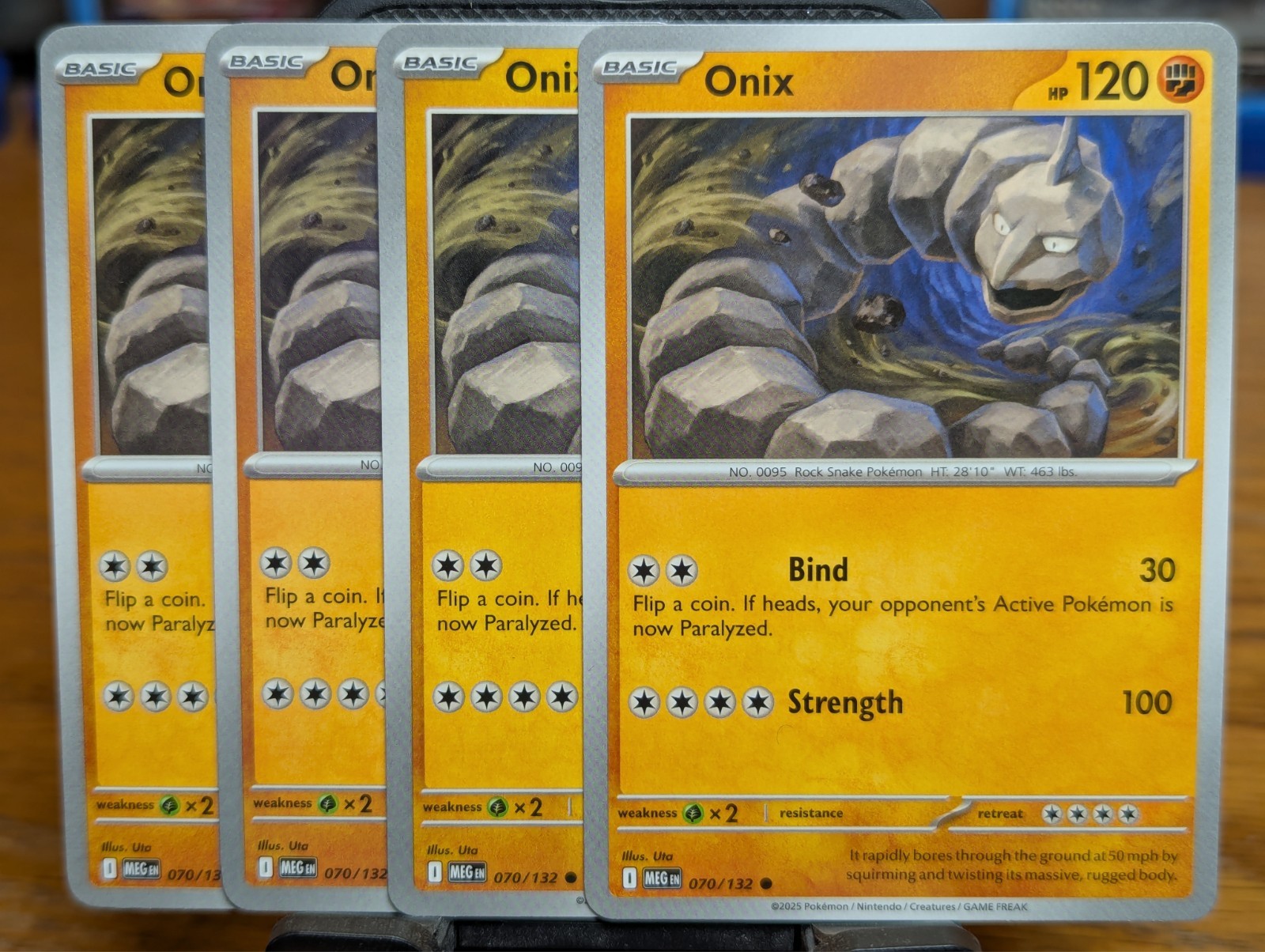 Pokemon TCG Mega Evolution Onix 070/132 x4 Playset