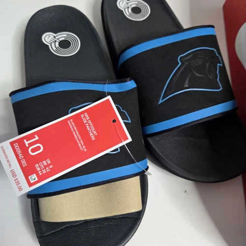 Nike Offcourt Slides Carolina Panthers Uomo Taglia 10 Nuove con etichette e scatola