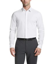  89 Calvin Klein Men's White Slim Fit Formal Dress Shirt 15 1/2 32 / 33 yap1726