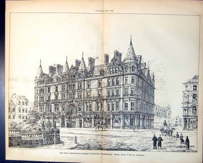Old New Corpotation Market Buildings Birmingham Osborn Reading 1886 11 Victorian