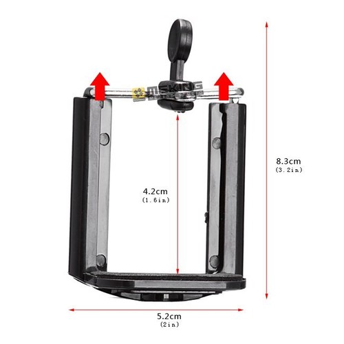 Universal Widen Mobile Phone iPhone Clip 1/4 Tripod Mount Holder Monopod Bracket - Picture 2 of 12