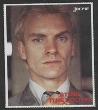 1980's Dutch Joepie The POLICE STING Rock/Pop Star Sticker Insert B