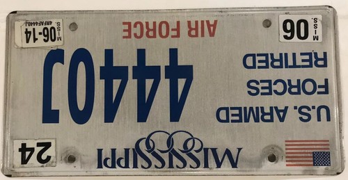 TRIPLE 4 USAF Nummernschild Repeating Nummer 444 OJ 2014 Air Force 4440 - Bild 11 von 12