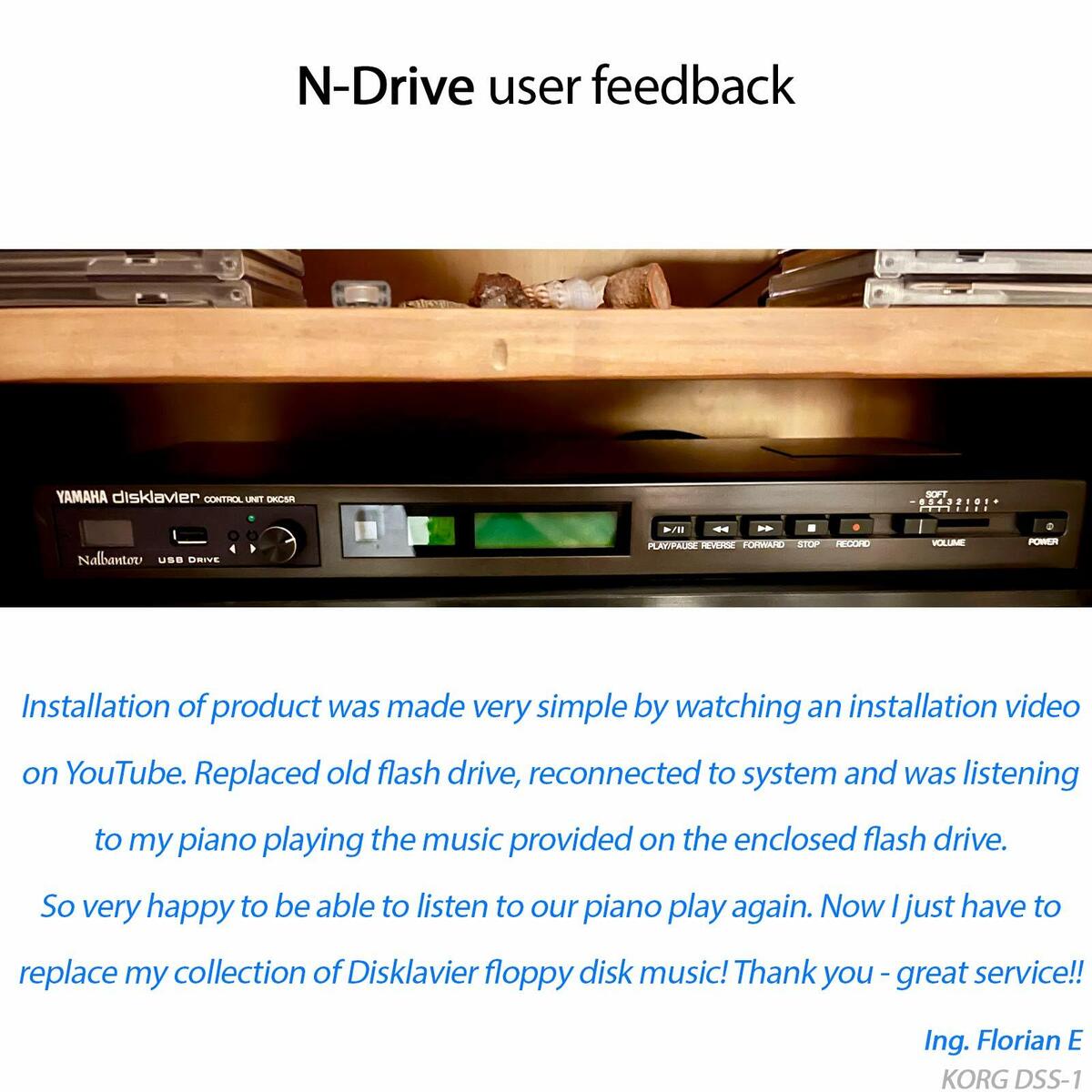 USB Emulator Nalbantov N-Drive eXtreme for Yamaha Disklavier DKC5R (MX80/MX85)