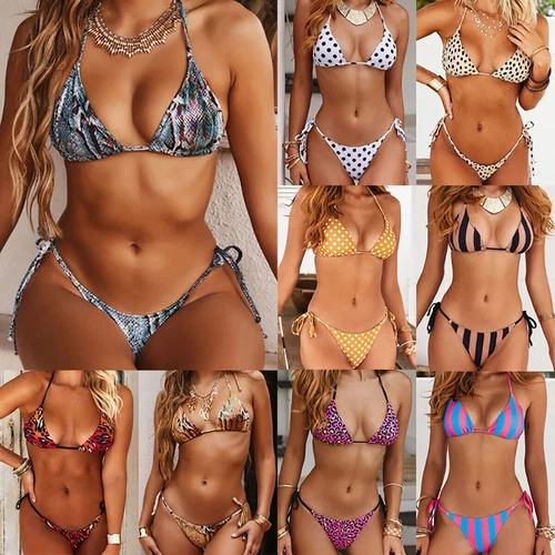 Sexy brasilianisches Damen-Bikini-Set Bademode Badeanzug Sommer Badeanzug Beachwear - Bild 9 von 135