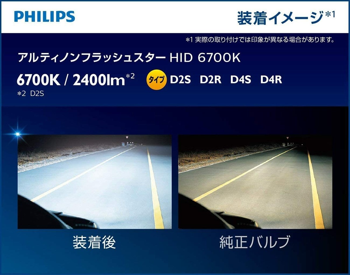 PHILIPS headlight HID bulb D2S / D2R shared 6700K 2900lm 85V 35W