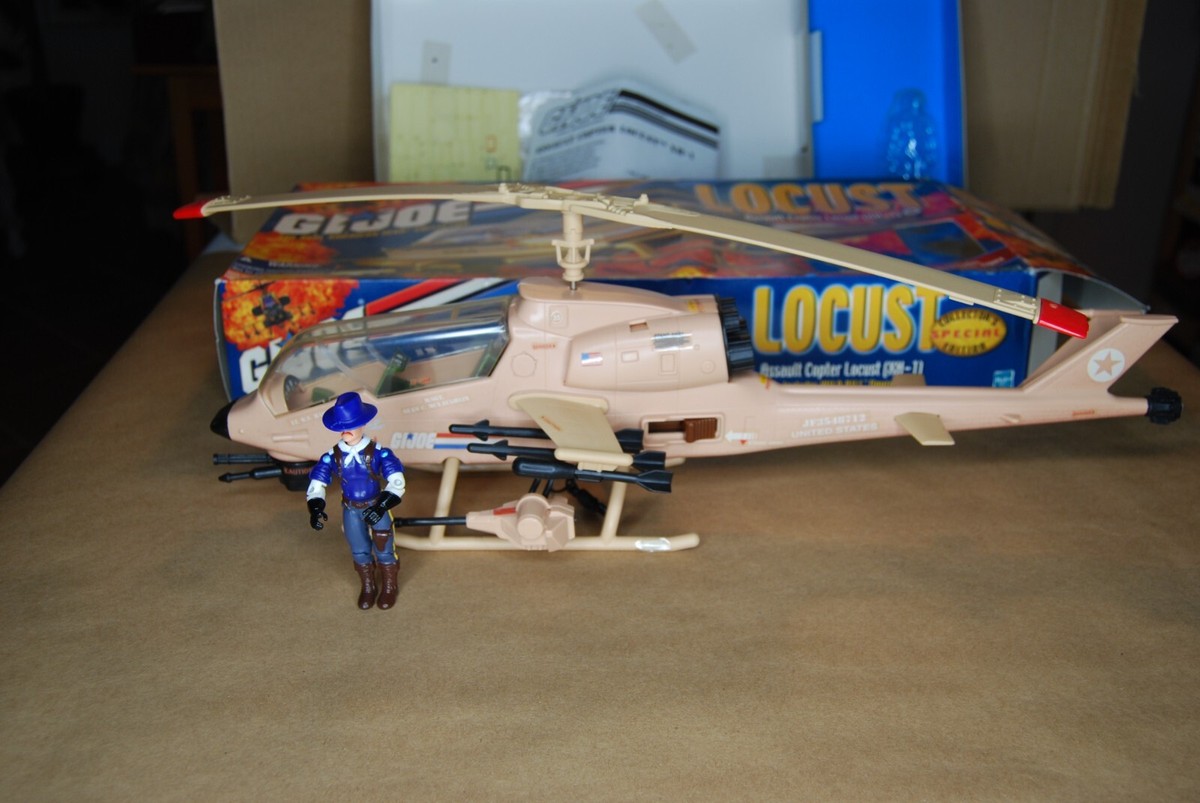 アメコミ G.I. JOE Locust Assault Copter XH-1 Vintage 2000 GI Joe Locust Assault Copter [XH-1] with Wild Bill
