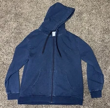 Intl Assoc of Machinist &Aerospace Workers Blue Flag Embroidered Jacket Cotton S