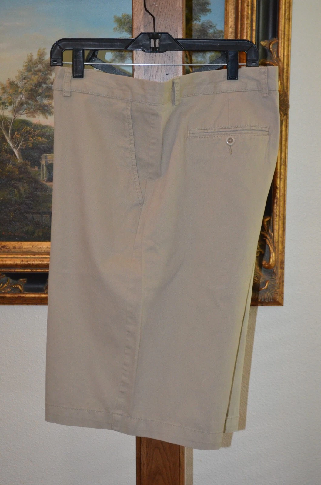 Roundtree & Yorke Men Size 42 Beige Relaxed Fit Cotton Shorts NWT