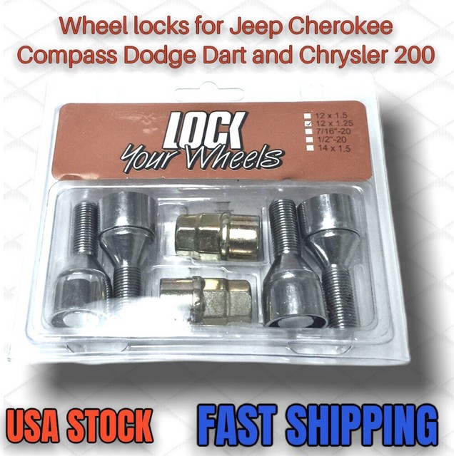 Wheel Locks for Jeep Cherokee Compass Chrysler 200 Dodge Dart With 2