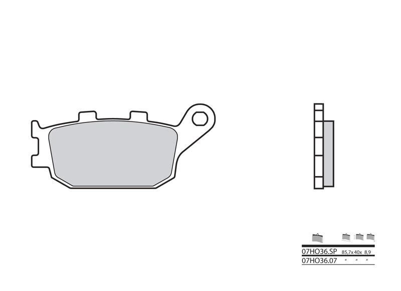 Plaquettes de frein ARRIERE BREMBO 38800289 moto YAMAHA XSR 700 ABS