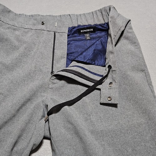 Bonobos Pants Mens L Tour Golf Joggers Performance Elastic Waist Zip Front Gray - Picture 12 of 14