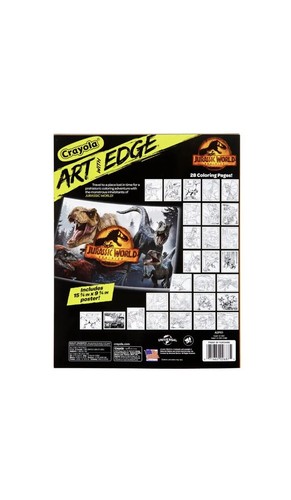 Crayola Art w/ Edge Coloring Book Jurassic World 3 Dominion 28 Pages + 1 Poster - Picture 5 of 5