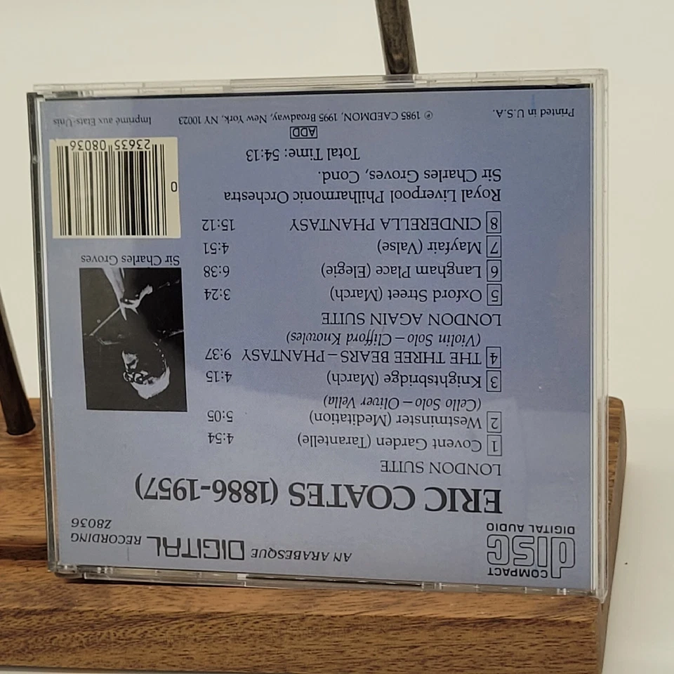 Rare CD Eric Coates: London Suites CLASSICAL Sir Charles Groves Ships Safe Foto 3 de 3