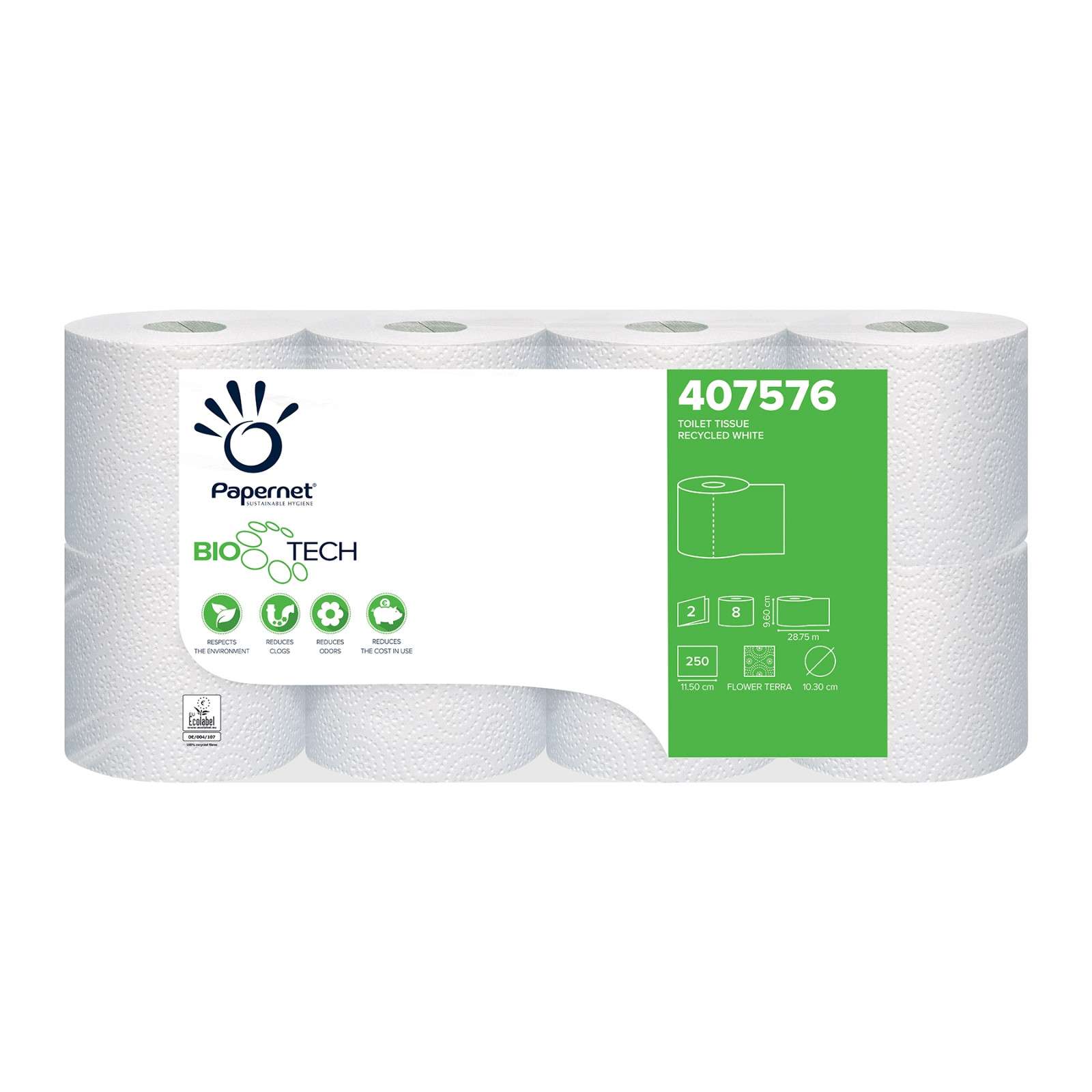 Selbstauflösendes Toilettenpapier 407576 BioTech 2-lagig 250 Blatt Camping 