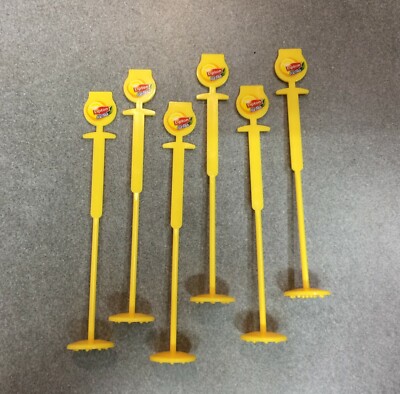 6 TOLLE OFFIZIELLE GELBE PVC-TOUCHHALTER FÜR GETRÄNK THE LIPTON ICE TEA SELTEN