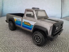 Vintage Tonka Pickup Truck 7" Silver Pressed Steel Made in USA W/Stickers