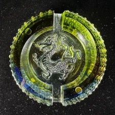LIULIGONGFANG Liuli Gongfang Crystal Glass DRAGON Paperweight - FLAW