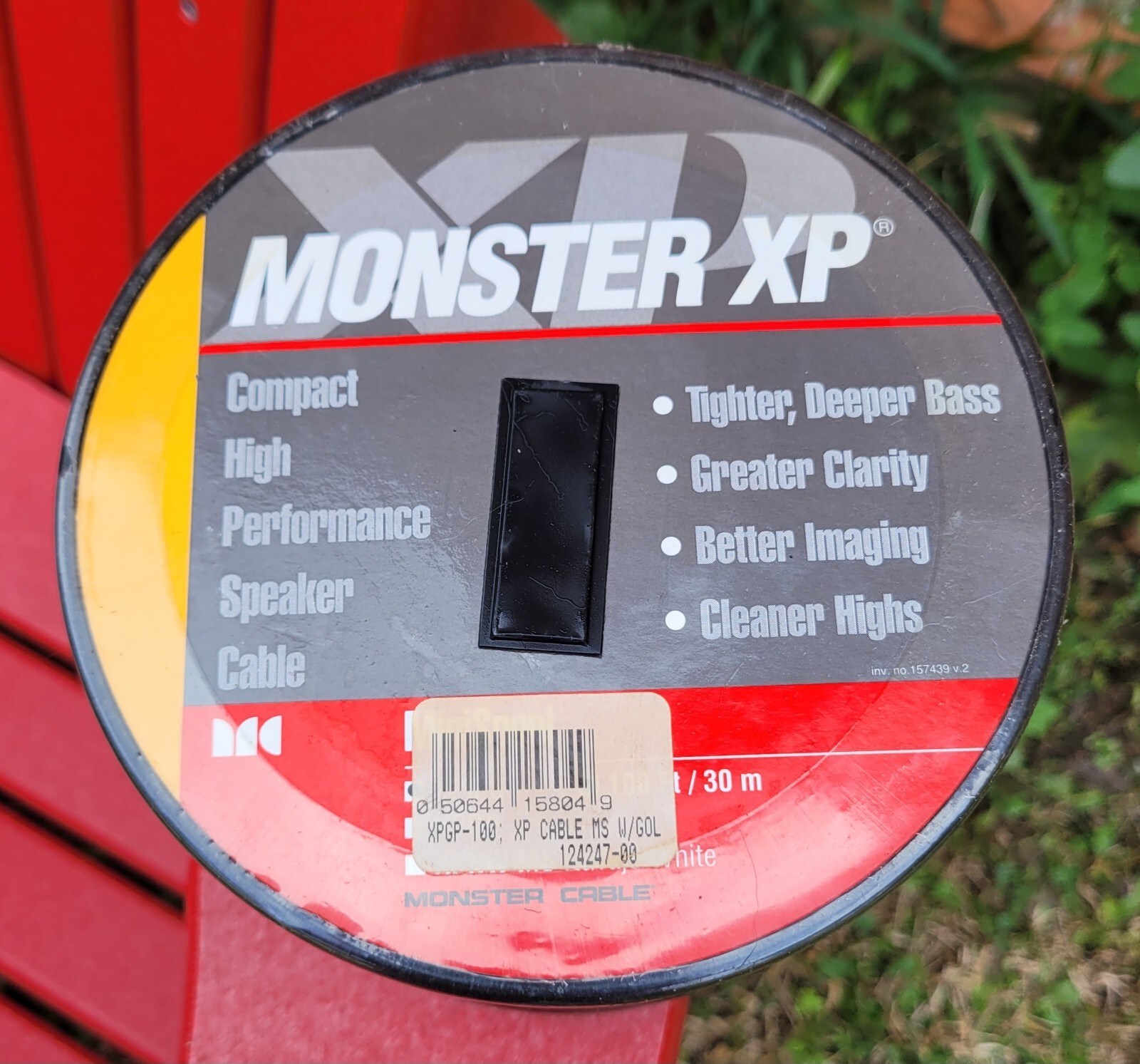 Monster XP Compact Speaker Cable XPMS ~ Large 100' MiniSpool Speaker Wire ~ New