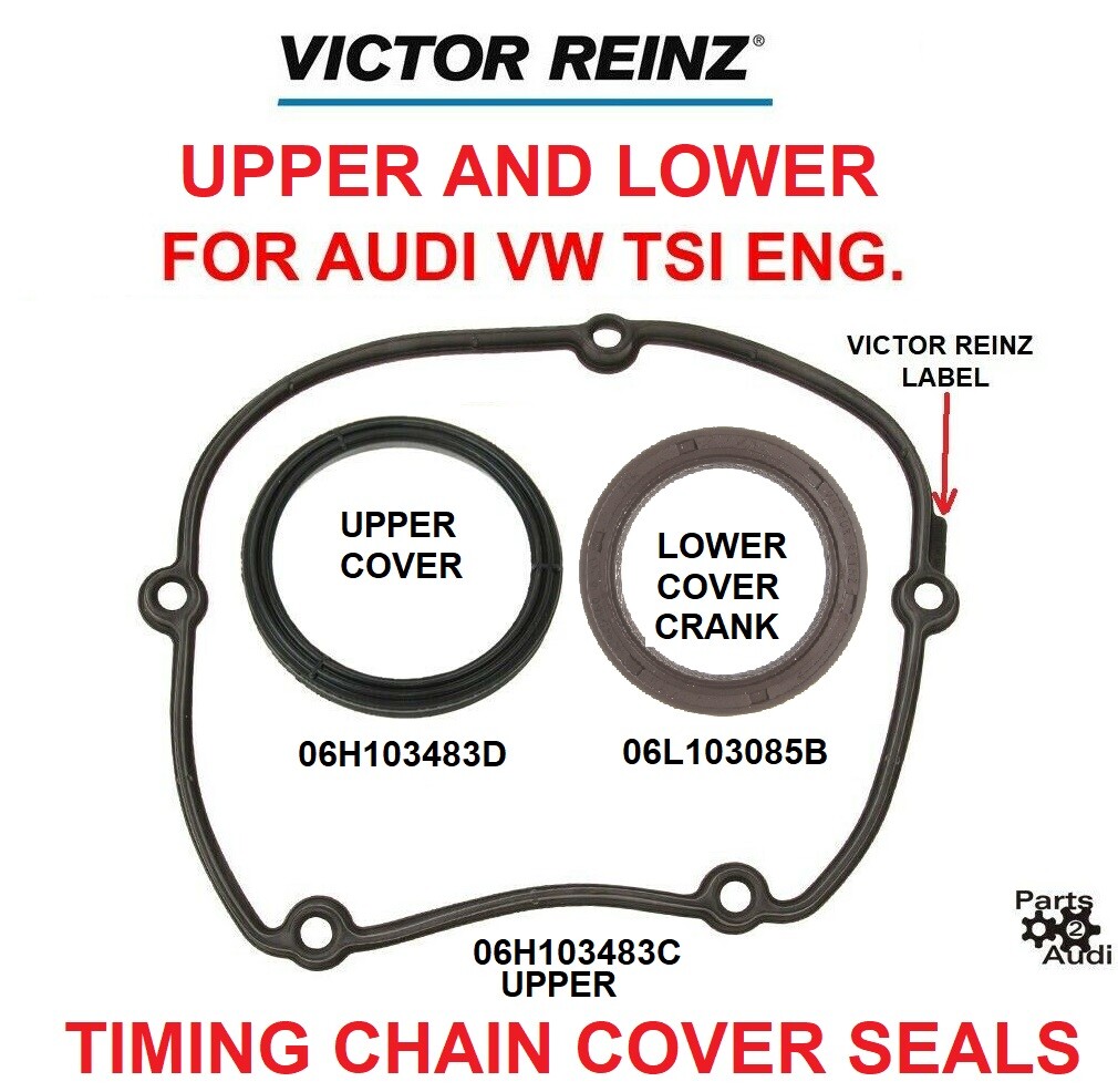 Upper, Lower Timing Chain Cover Gasket Kit 3pcs;fits AUDI VW CBFA,CCTA